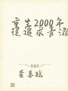 重生2000年从追求青涩校花开始