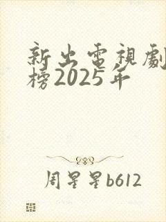 新出电视剧排行榜2025年