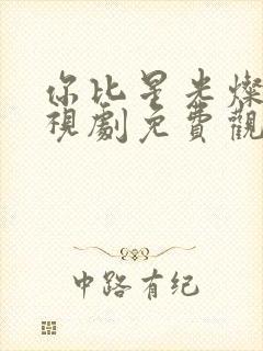 你比星光灿烂电视剧免费观看全集高清