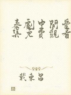 泰剧中间爱情全集免费观看