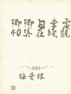 卿卿日常电视剧40集在线观看免费封面