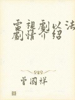 电视剧以法之名剧情介绍封面