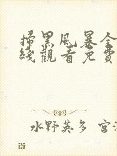 扫黑风暴全集在线观看免费完整版星辰