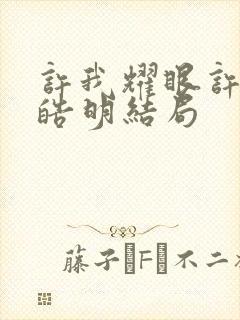 许我耀眼许妍沈皓明结局