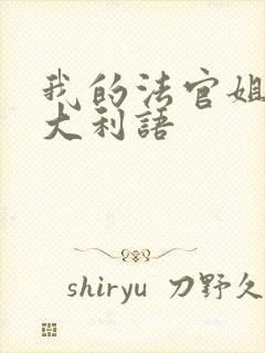 我的法官姐姐意大利语封面