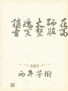 销魂大师在线观看完整版高清免费