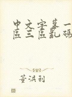 中文字幕一区二区三区乱码aⅴ