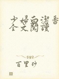 少妇白洁番外篇全文阅读