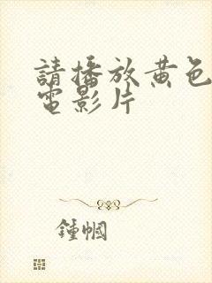 请播放黄色录像电影片封面