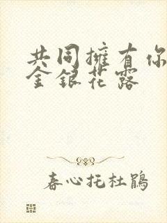 共同拥有你by金银花露