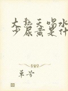 大热天喝水多尿少尿黄是什么原因封面