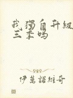 我独自升级有第三季吗封面