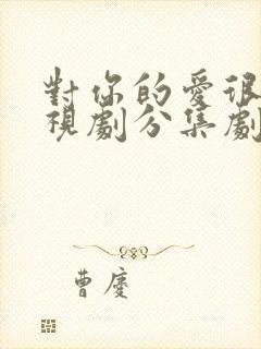 对你的爱很美电视剧分集剧情介绍