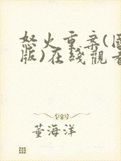 怒火重案(国语版)在线观看