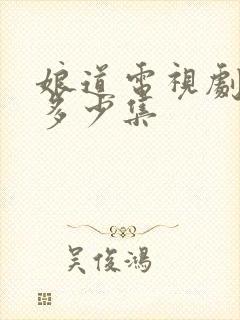 娘道电视剧一共多少集封面