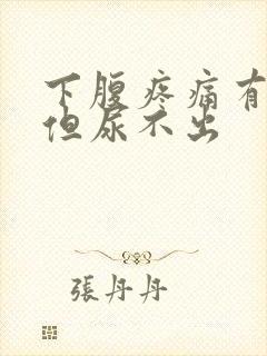 下腹疼痛有尿意但尿不出