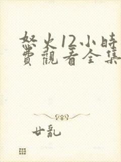 怒火12小时免费观看全集