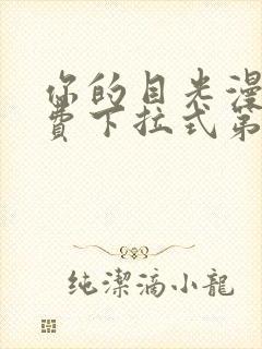 你的目光漫画免费下拉式第