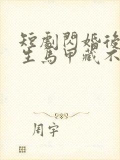 短剧闪婚后傅先生马甲藏不住