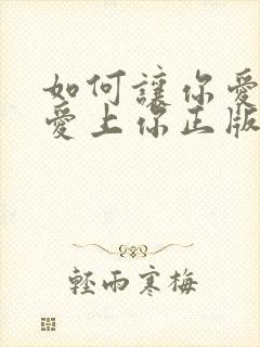 如何让你爱的人爱上你正版