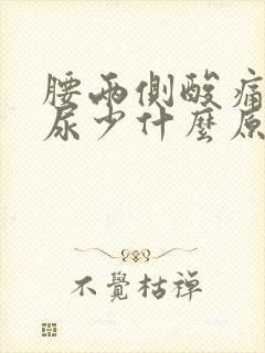 腰两侧酸痛尿频尿少什么原因封面