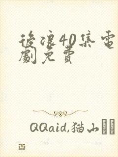 后浪40集电视剧免费