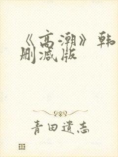 《高潮》韩国无删减版封面