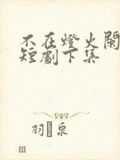 不在灯火阑珊处短剧下集