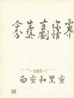 今生有你电视剧分集剧情介绍