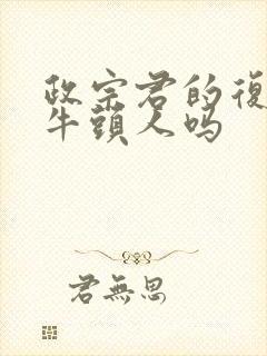 政宗君的复仇有牛头人吗封面