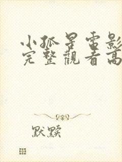 小孤星电影免费完整观看高清