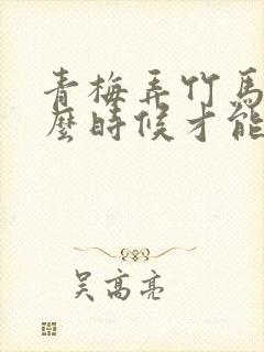 青梅弄竹马我什么时候才能追到你