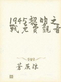 1945黎明之战免费观看全集封面