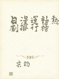 日漫运动热血番剧排行榜封面