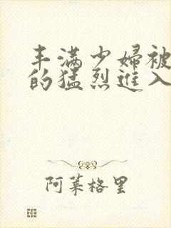 丰满少妇被粗大的猛烈进入