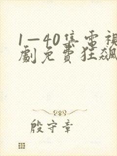 1—40集电视剧免费狂飙