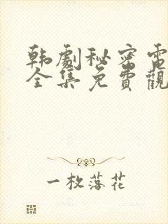 韩剧秘密电视剧全集免费观看高清在线