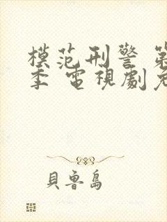 模范刑警 第一季 电视剧免费观看