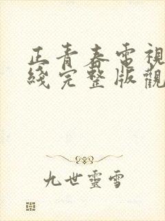 正青春电视剧在线完整版观看免费封面