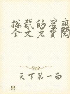 总裁的蜜恋爱人全文免费阅读