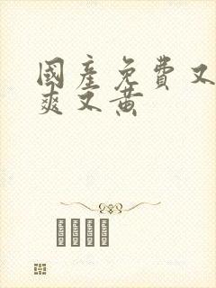 国产免费又色又爽又黄