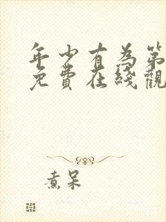 年少有为第四集免费在线观看