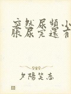 突然尿频小腹坠胀尿完还有尿意