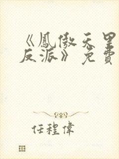 《凤傲天里黄毛反派》免费阅读