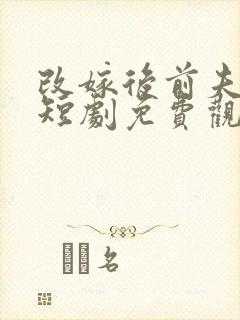 改嫁后前夫慌了短剧免费观看