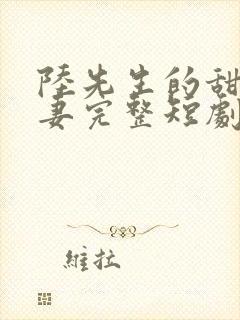 陆先生的甜蜜宠妻完整短剧