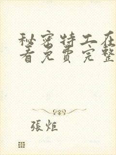 秘密特工在线观看免费完整版