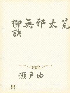 柳无邪太荒吞天诀封面