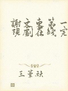 谢文东第一季电视剧在线完整免费观看