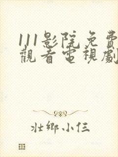 111影院免费观看电视剧大全